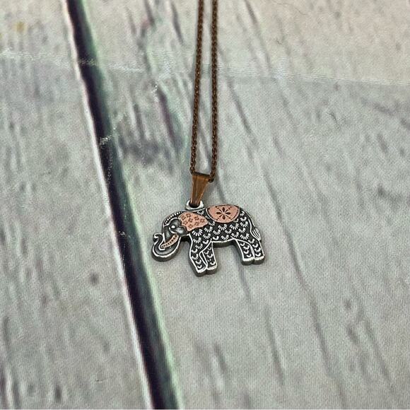 Alex and Ani Elephant Necklace - Picture 1 of 4
